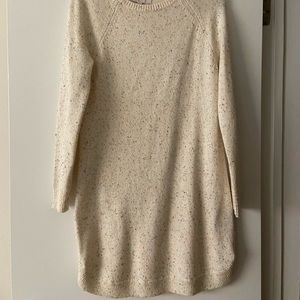 Scoop neck sweater dress